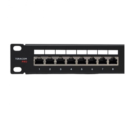 Патч-панель TERACOM PRO 19'' Cat.5E 1U полный экран STP 24 порта RJ-45 Dual IDC с органайз. TRP-PPNL-5ESTP-1U24  EKF