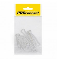 Дюбель-хомут 5-10 белый, прямоугольный (10 шт.) PROCONNECT  07-4611-9  PROconnect