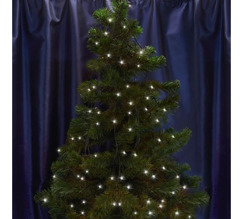 Гирлянда елочная , 210 диодов  5000К, CL91   7 веток (3м) + 4м зеленый шнур, IP44  32375  FERON