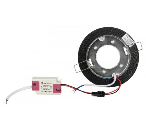 Cветильник встраиваемый со светодиодной подсветкой DK LD51 WH/BK GX53 белый черный  Б0057464  ЭРА