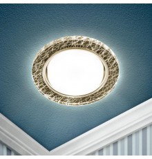 Cветильник встраиваемый со светодиодной подсветкой DK LD51 WH/BK GX53 белый черный  Б0057464  ЭРА