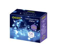 Гирлянда декоративная питание от ЭП  DC-G03-120W, 120 бел. microLED, 12.1 м., 8 реж., 3xAA, IP44  .5047839  ФАZА