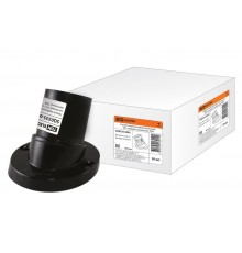 Патрон настенный карболитовый Е27 черный наклонный  SQ0335-0005  TDM