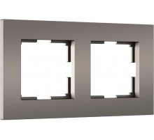 W0022963/ Электроустановочные изделия -Рамка на 2 поста Slab (бронза софт)a062812Werkel