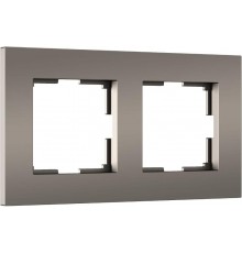 W0022963/ Электроустановочные изделия -Рамка на 2 поста Slab (бронза софт)a062812Werkel