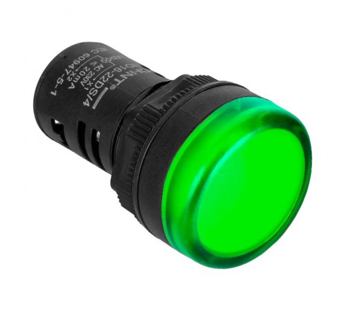 Индикатор ND16-22DS/4C зеленый, компактный, встр. конденсатор, IP65 АС380В (R)  828191  CHINT