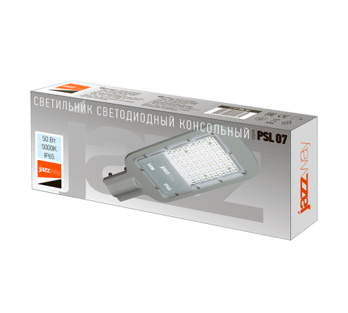 Светильник светодиодный уличный консольный PSL 07 50w 5000K IP65 (3г.гар)  .5041059  Jazzway
