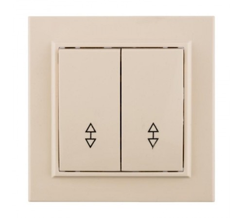 Выключатель 2-кл. СП проходной 10А бежевый Минск EKFERV10-026-20EKF