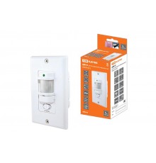 Датчик движения ДДВ-02 1200Вт, 5-480с, 9м, 10Лк, 140гр, IP20,  SQ0324-0012  TDM