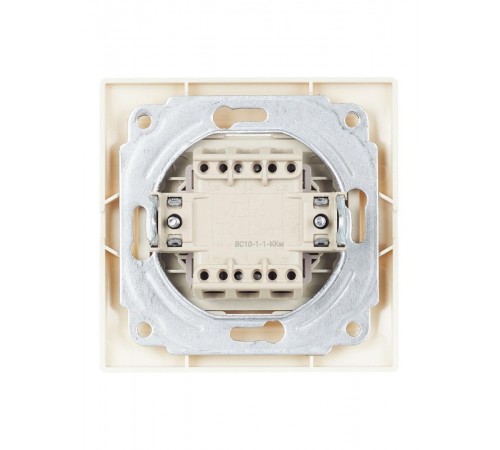 КВАРТА Кремовый Выключатель 1-клавишный с индикацией 10А ВС10-1-1-ККм  EVK11-K33-10-DM  GENERICA