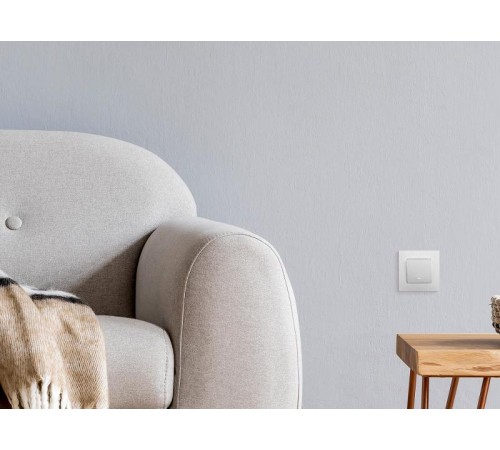 Etika Белый Выключатель 1-клавишный 10А, винтовые клеммы  672201  Legrand