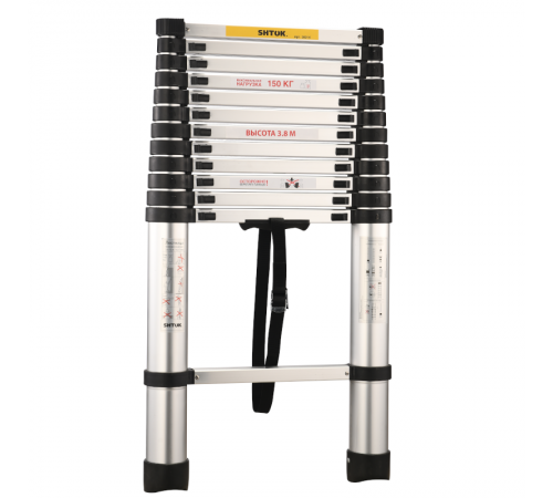 Лестница телескопическая 3,8 м, SHTOK  376553  КЭАЗ