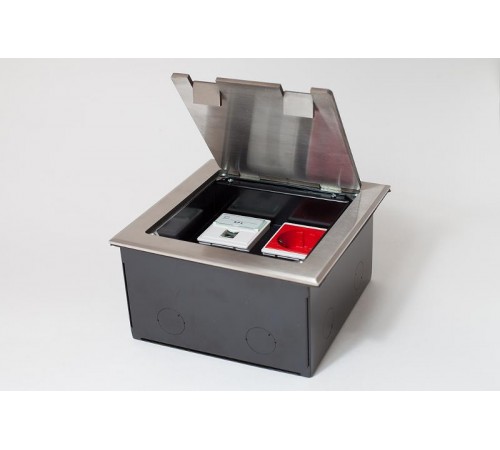 Люк на 4 поста(45*45)из нержавеющей стали с коробкой IP40  300014  SPL