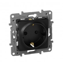 Etika Антрацит Розетка с заземлением, винтовые клеммы, 16А, 250 В  672621  Legrand