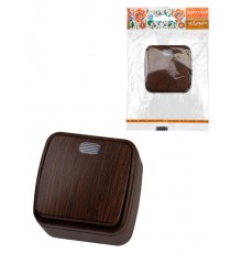 Выключатель 1-кл. открытой установки с подсветкой IP20 10А, венге "Дача" Народная  SQ1824-0045  TDM