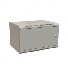 WR-TW-0645-SR-RAL7035 Шкаф настенный 19-дюймовый (19"), 6U, 367x600х450мм, цельнометал.,дверь с замком, цвет серый (RAL 7035)  520993  WRLine