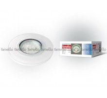 Светильник декор.встр Luciole DLS-L104 GU5.3 CHROME/WHITE доп.LED подсветка 3Вт металл/полимер. хром/белый в технике "Кракле"  10718  Fametto