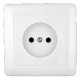 Хит Белый С/У Розетка без заземления без шторок, 16А, 250В  RS10-132-B  SE