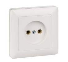 Хит Белый С/У Розетка без заземления без шторок, 16А, 250В  RS10-132-B  SE