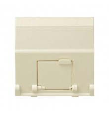 Simon 27 Адаптер со шторками на 1 коннектор AMP (UTP, FTP), SYSTYMAX (RJ12, UTP), широкий модуль, S27, слонов  27081-32  Simon