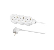 Удлинитель бытовой "Люкс" 3 гнезда, 3 м, с/з, с з/ш, ПВС 3х0,75 мм2, 10 А, 250 В, 2400 Вт  SQ1303-4017  TDM