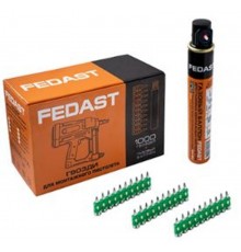 Гвозди 3.0*16 мм усиленные для монтажного пистолета в комплекте с газовым баллоном 165 мм   fd3016egfc  FEDAST