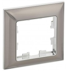 BRITE Рамка 1-ая РУ-1-Бр хром/никель  BR-M12-12-4-K23  IEK