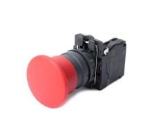 Кнопка с гриб головкой SB5 в сборе 22мм 40мм красная с возвратом пластик 1НЗ  SB5AC42  SE
