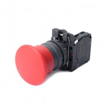 Кнопка с гриб головкой SB5 в сборе 22мм 40мм красная с возвратом пластик 1НЗ  SB5AC42  SE