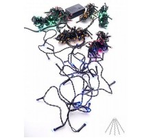 Гирлянда елочная  210 диодов  мульти, CL91   7 веток (3м) + 4м зеленый шнур, IP44  32373  FERON