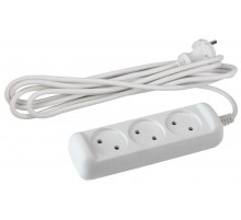 UX(6)-3-5m Удлин-ль без зазeмл., 2х0.75мм2, ПВС, 3гн, 5м (5/20/720)  Б0038569  ЭРА