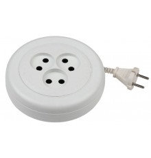 Удлинитель Россия UR(6)-3-1,5m рулетка без заземл., 3гн, 1,5м, ШВВП, 2x0.75мм2, 6А (УХ6-103  Б0035761  ЭРА