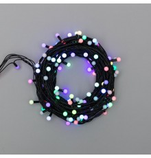 Гирлянда "Мультишарики" 13 мм, 20 м, черный ПВХ, 200 диодов, цвет RGB  303-509-1  NEON-NIGHT