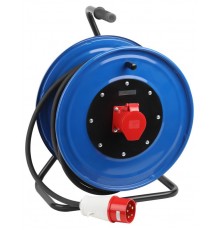 Удлинитель силовой IND380-RM-1e-5x2,5-20m-IP44 на 380В на катушке 1 розетка CEE 5P 20м КГ 5х2,5 32A IP44  Б0057302  ЭРА