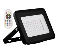 Прожектор светодиодный LL-613 2835SMD 50W RGB с пультом ДУ AC220V/50Hz IP65, черный  29703  FERON