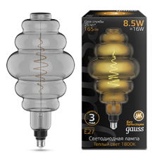 Лампа светодиодная LED Filament Honeycomb E27 8.5W Gray 165lm 1800K 1/2  161802005  Gauss