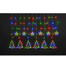 Гирлянда  95 126 NGF-D033-04 (бахрома звезды и елочки RGBY 2.5*1м IP20)  95126  Navigator