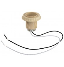 Патрон  Е27 с проводом 30 см пластиковый бежевый  Б0069588  ЭРА