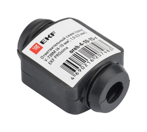 Ответвительный сжим (орех) У-739М (4-10 мм2; 1,5-2,5 мм2) EKF розничный стикерoreh-4-10-15-rEKF