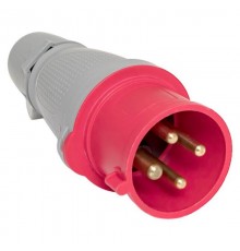 Вилка переносная 024 3Р+РЕ 32А 380В IP44 EKF PROXIMA  ps-024-32-380-PRO  EKF