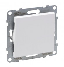 SUNO Выключатель без фиксации (кнопка) 6А 250В. Безвинтовые зажимы. Цвет "Белый"  721109  Legrand