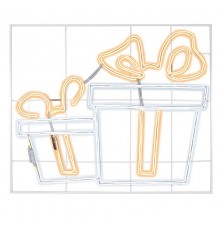 Фигура световая Подарки из гибкого неона 120х120 см, 1680 LED, цвет свечения теплый белый/белый  501-312  NEON-NIGHT