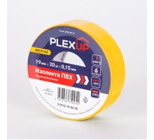 Изолента ПВХ 19мм- 20м желтая   STP15-19-06-20  PLEXUP