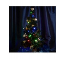 Гирлянда линейная Роса (на плоском проводе) 220V, 200 LED 20м, мультиколор, IP 20,  прозрачный шнур 3м, CL579  48624  FERON