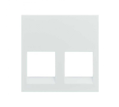 Simon S400 Адаптер без шторок 2 RJ45 Keystone, белый, Simon 400  40000189-030  Simon