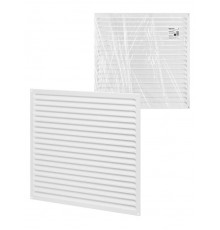 Решетка металл. усиленная 500х500, белая, с покрытием полимерной эмалью,  SQ1807-0742  TDM