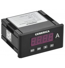 Амперметр цифровой щитовой однофазный 48х96мм LED  IDA41-5-1-0-LED-G  GENERICA