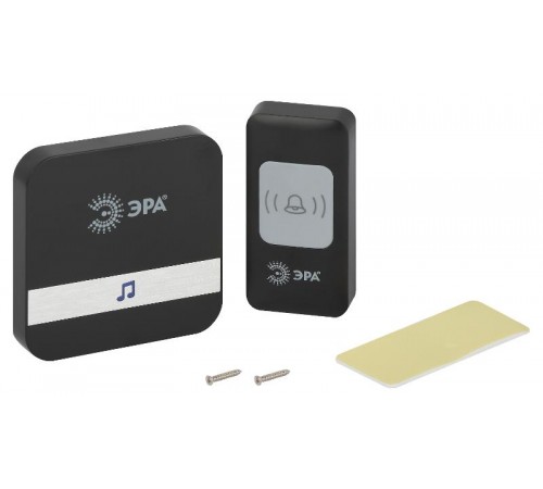 Звонок дверной C94 беспроводной, от сети, черный, 52 мелодии  Б0054085  ЭРА