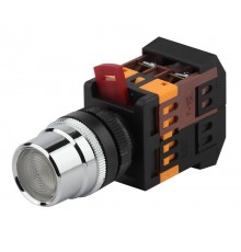 Кнопка управления  ABLF-22 белый d22мм неон/240В 1з+1р (10/400/3200)  Б0045647  ЭРА