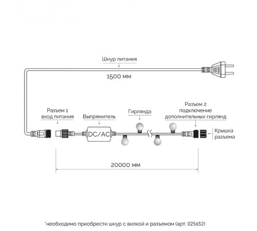 Светодиодная гирлянда ARD-BALL-CLASSIC-D13-20000-BLACK-200LED RGB (230V, 14W)  025579  Arlight